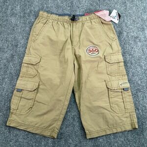 Unionbay Shorts Boys 14 (28x13) Lion Khaki Cargo 360 Motion Elastic Waist